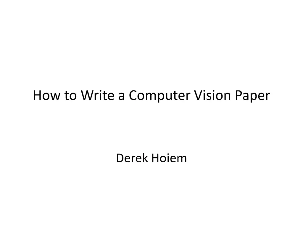 Free Use Image Writing On Notebook Paper How to Write a Computer Vision Paper PPT | SlideOrbit